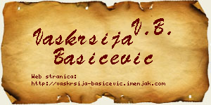 Vaskrsija Bašičević vizit kartica